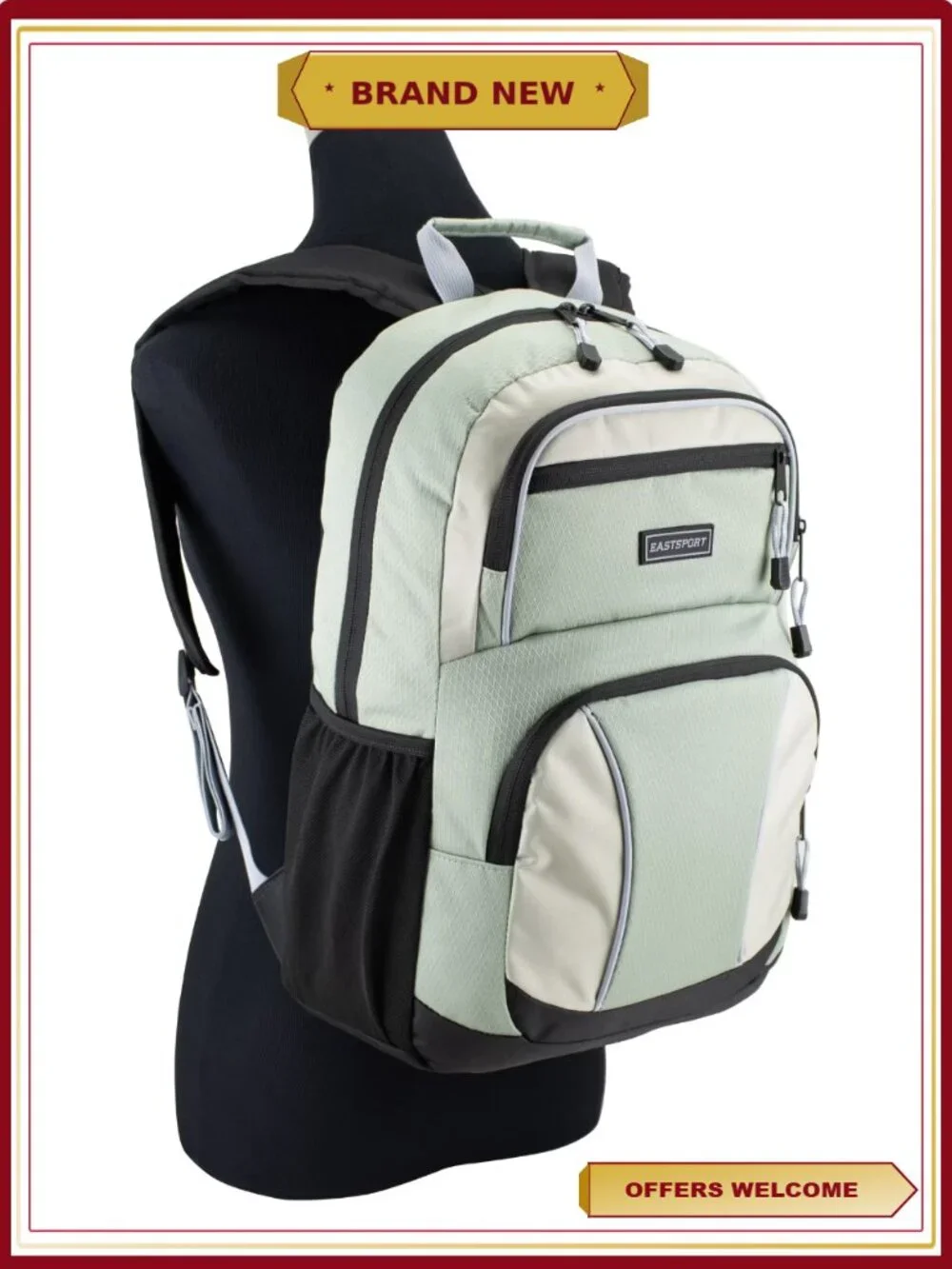Sport Backpack with Laptop Sleeve Water Bottle Pockets